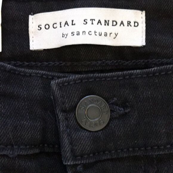 NEW Sanctuary Black Slim Straight Jeans - Picture 3 of 8